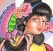 Tattoos - pin up chinese girl and pink dragon - 12811